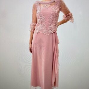 LE BOS Women’s size 14 formal Dress, Rose Gold NWT